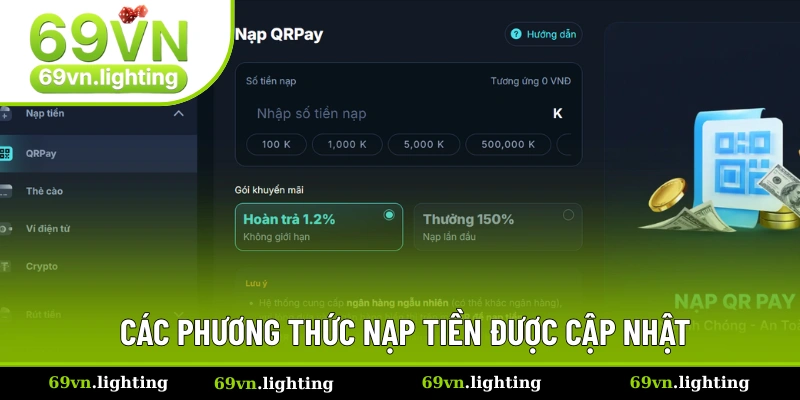 Nhà cái hỗ trợ nạp tiền 69VN bằng nhiều phương thức khác nhau Nhà cái hỗ trợ nạp tiền 69VN bằng nhiều phương thức khác nhau